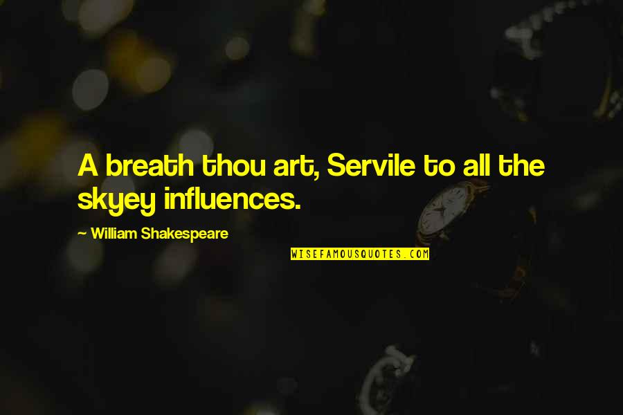 Love Breath Quotes By William Shakespeare: A breath thou art, Servile to all the