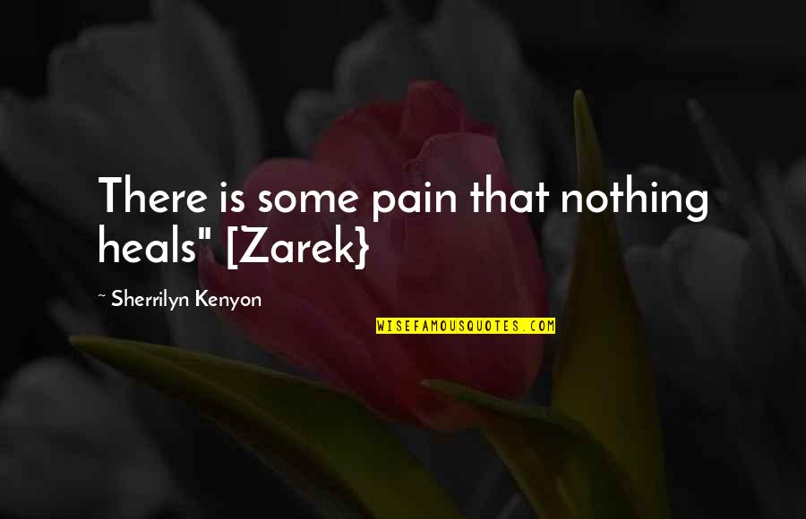 Love But He Doesnt Know Quotes By Sherrilyn Kenyon: There is some pain that nothing heals" [Zarek}