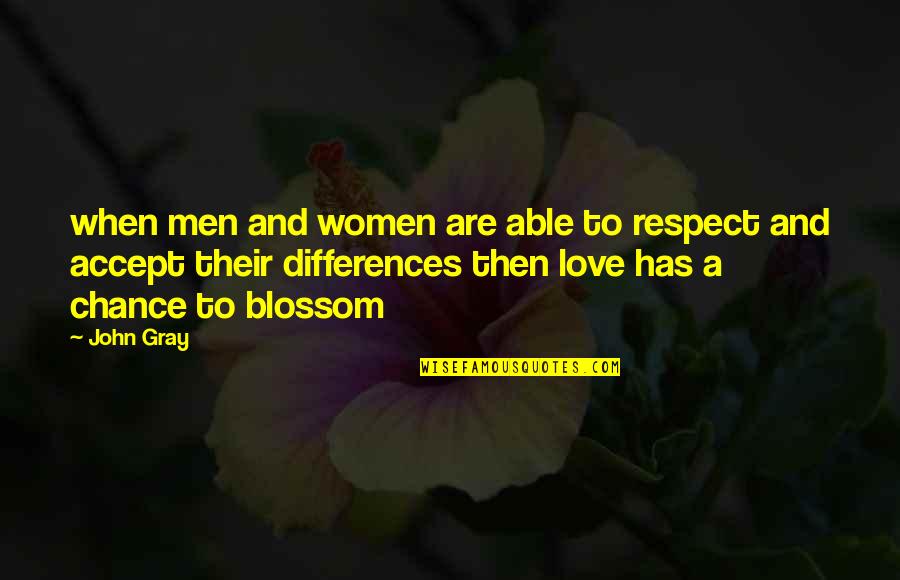 Love By Chance Quotes By John Gray: when men and women are able to respect