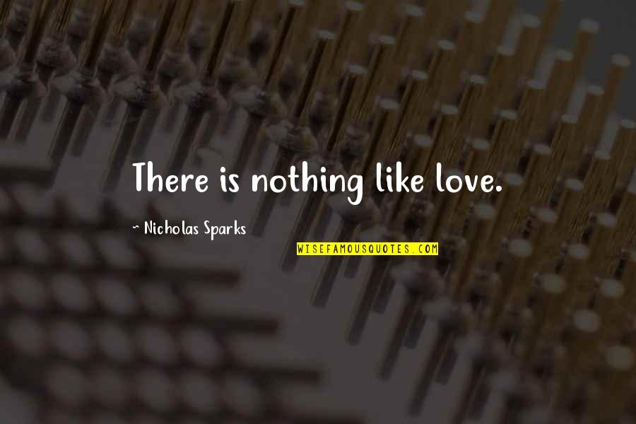 Love By Nicholas Sparks Quotes By Nicholas Sparks: There is nothing like love.