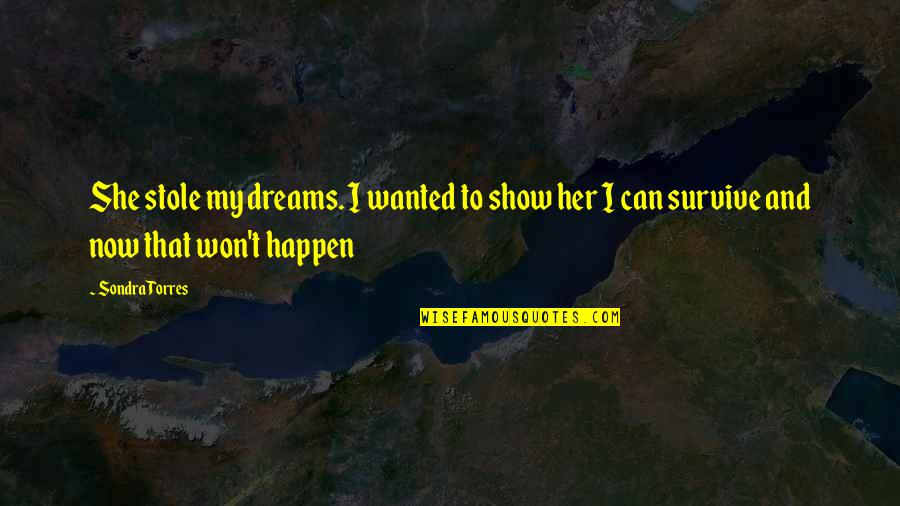 Love Can Happen Quotes By Sondra Torres: She stole my dreams. I wanted to show