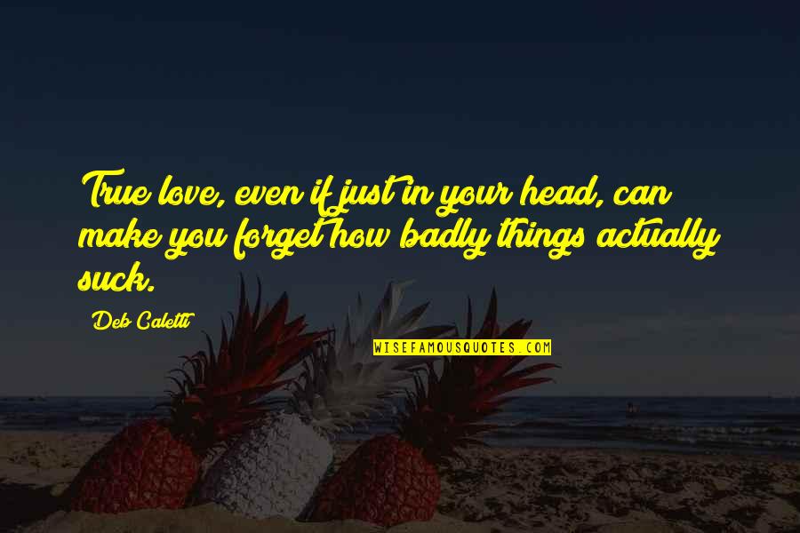 Love Can Make You Quotes By Deb Caletti: True love, even if just in your head,