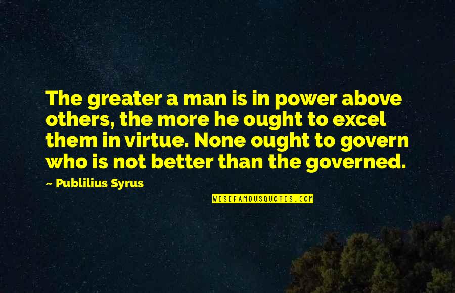 Love Doesn't Just Stop Quotes By Publilius Syrus: The greater a man is in power above