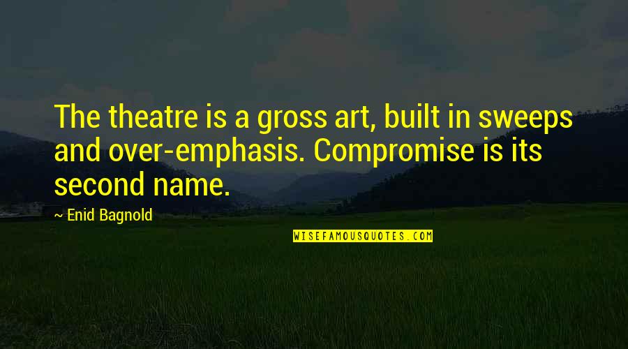 Love Don't Cost A Thing Quotes By Enid Bagnold: The theatre is a gross art, built in