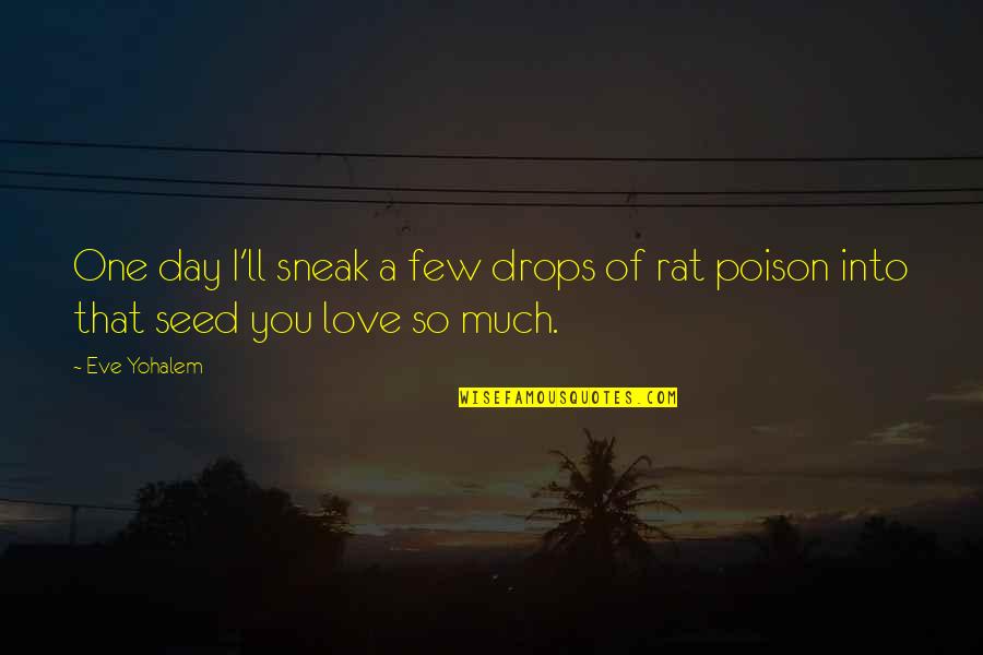Love Drops Quotes By Eve Yohalem: One day I'll sneak a few drops of