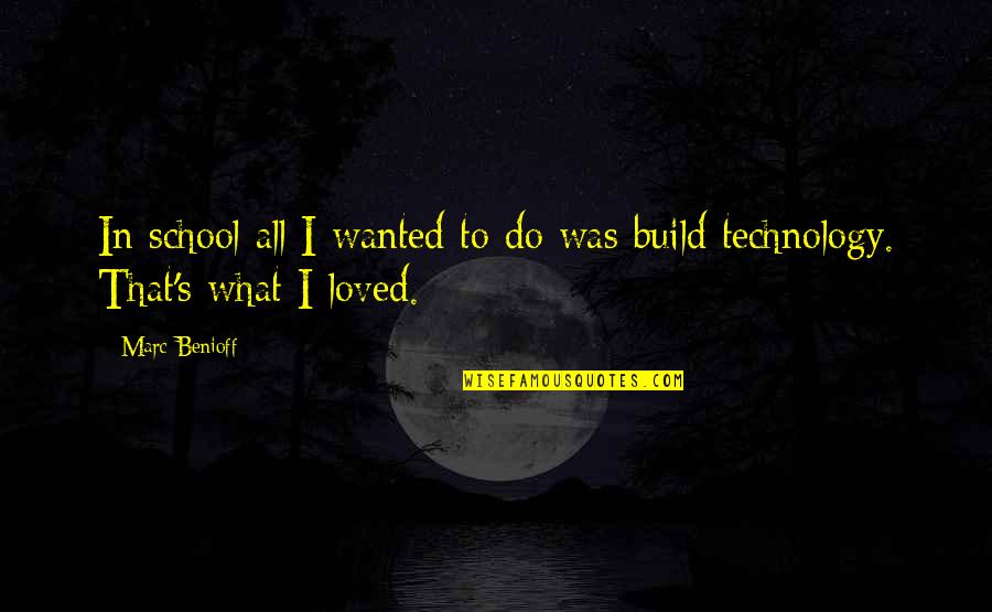 Love Feels Great Quotes By Marc Benioff: In school all I wanted to do was