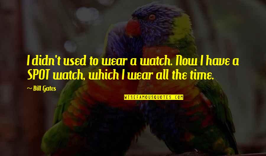 Love Going Sour Quotes By Bill Gates: I didn't used to wear a watch. Now