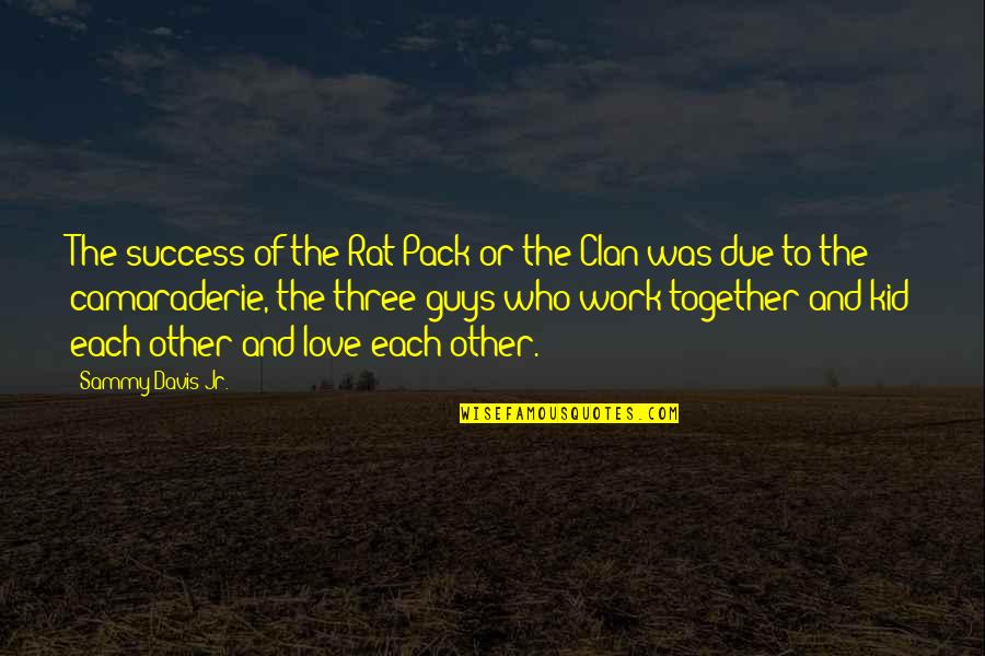 Love Guys Quotes By Sammy Davis Jr.: The success of the Rat Pack or the