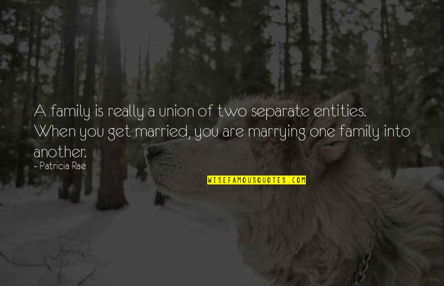 Love Happen Only Once Quotes By Patricia Rae: A family is really a union of two