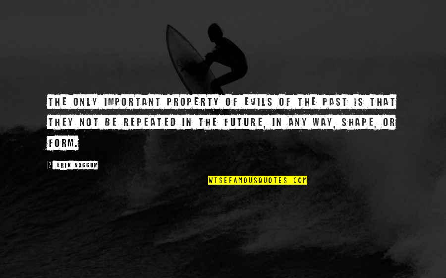 Love Has No Limits Quotes By Erik Naggum: The only important property of evils of the Love Has No Limits Quotes By Erik Naggum: The only important property of evils of the