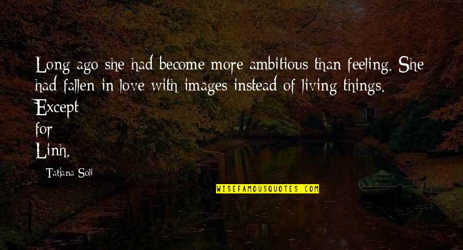 Love Images For Quotes By Tatjana Soli: Long ago she had become more ambitious than