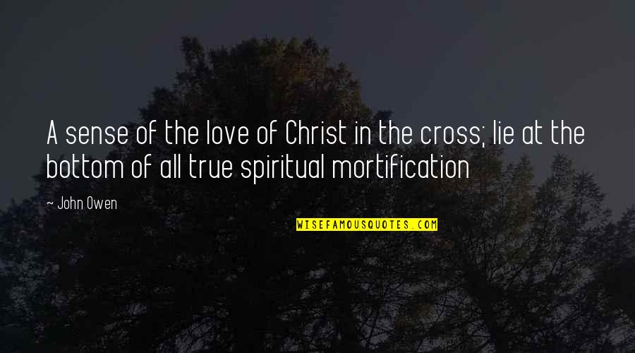 Love In Christ Quotes By John Owen: A sense of the love of Christ in