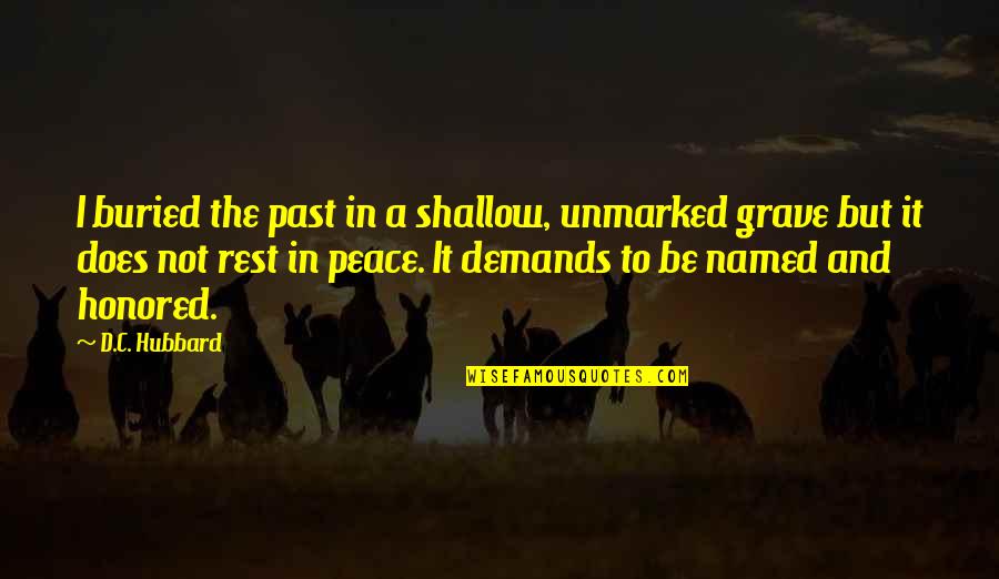 Love Is A Funny Thing Quotes By D.C. Hubbard: I buried the past in a shallow, unmarked