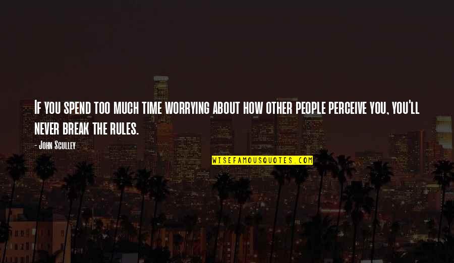 Love Is Bubblegum Quotes By John Sculley: If you spend too much time worrying about