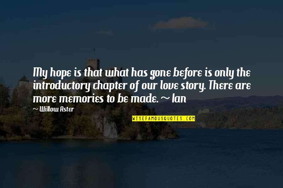 Love Is Gone Quotes By Willow Aster: My hope is that what has gone before