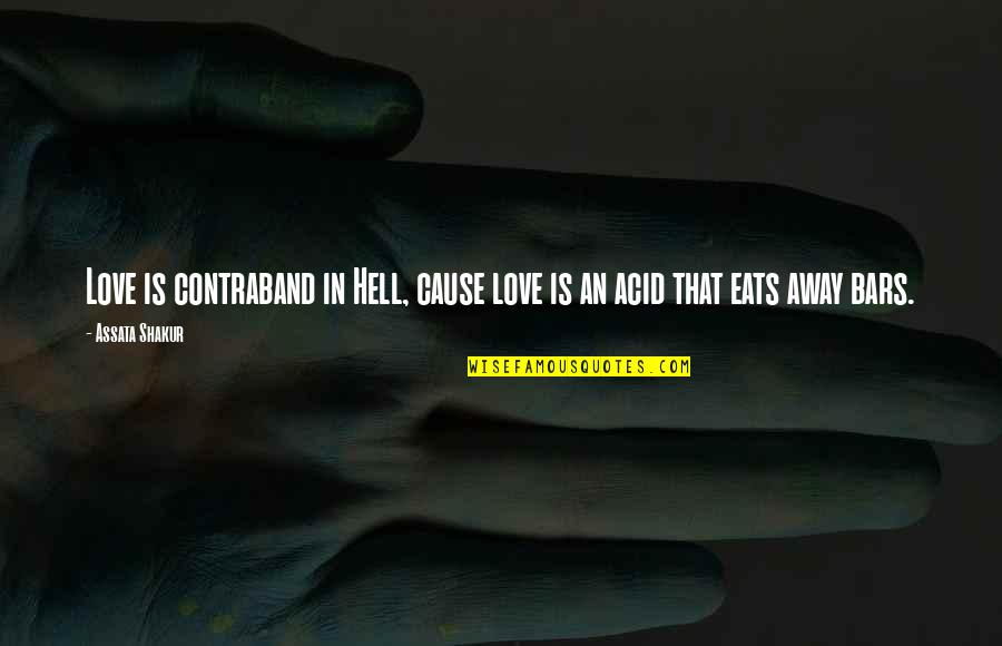 Love Is Hell Quotes By Assata Shakur: Love is contraband in Hell, cause love is