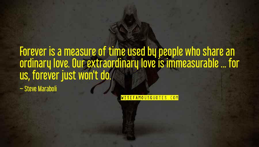 Love Is Immeasurable Quotes By Steve Maraboli: Forever is a measure of time used by