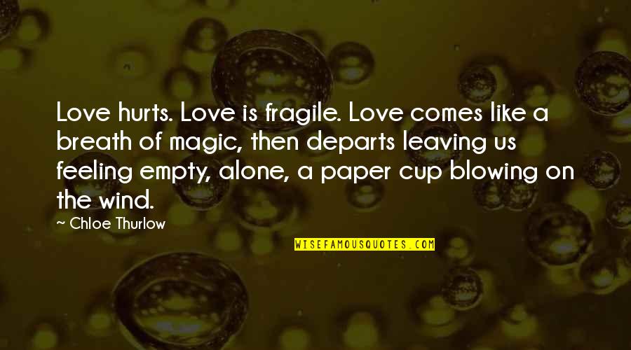 Love Is Magic Quotes By Chloe Thurlow: Love hurts. Love is fragile. Love comes like