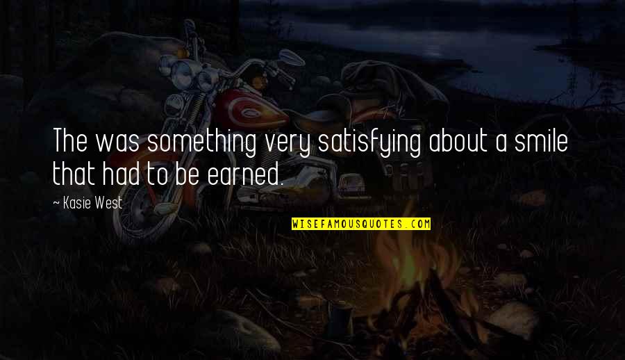 Love Is More Than Friendship Quotes By Kasie West: The was something very satisfying about a smile