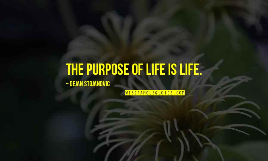 Love Is Purpose Of Life Quotes By Dejan Stojanovic: The purpose of life is life. Love Is Purpose Of Life Quotes By Dejan Stojanovic: The purpose of life is life.