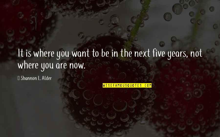 Love L Quotes By Shannon L. Alder: It is where you want to be in