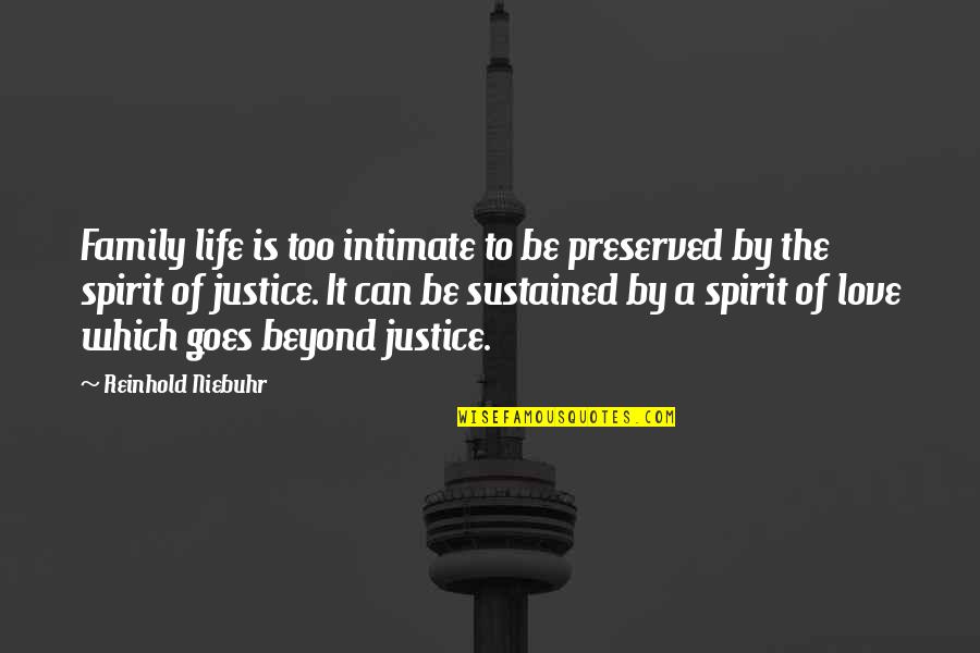 Love Life Goes On Quotes By Reinhold Niebuhr: Family life is too intimate to be preserved