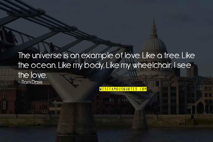 Love Like The Ocean Quotes By Ram Dass: The universe is an example of love. Like Love Like The Ocean Quotes By Ram Dass: The universe is an example of love. Like