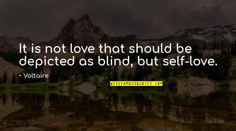 Love Love Is Blind Quotes By Voltaire: It is not love that should be depicted