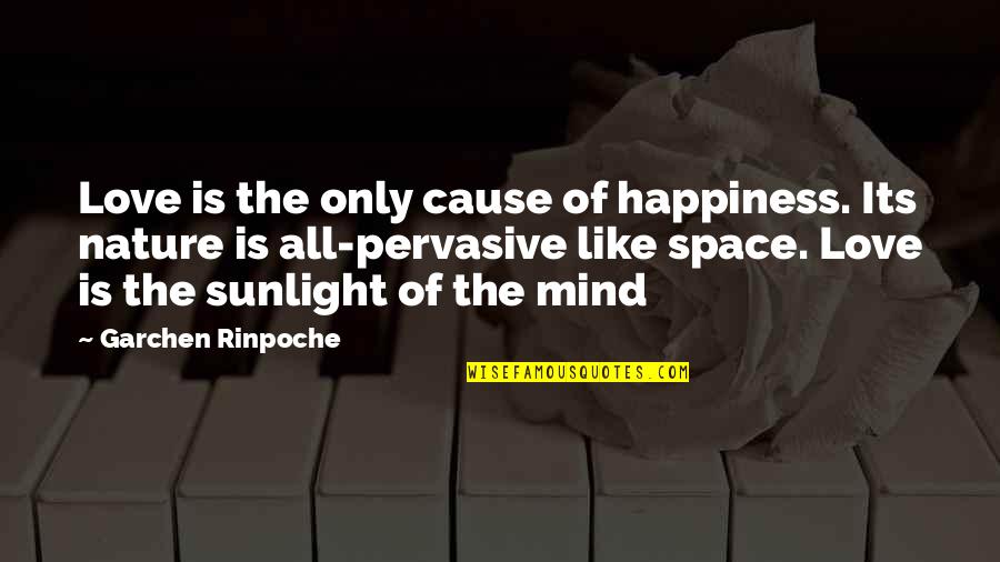 Love Mind Quotes By Garchen Rinpoche: Love is the only cause of happiness. Its