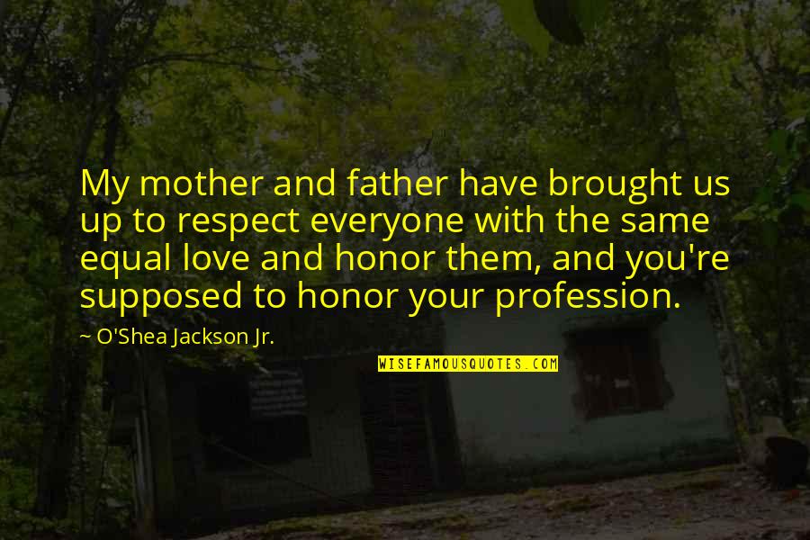 Love My Mother Quotes By O'Shea Jackson Jr.: My mother and father have brought us up