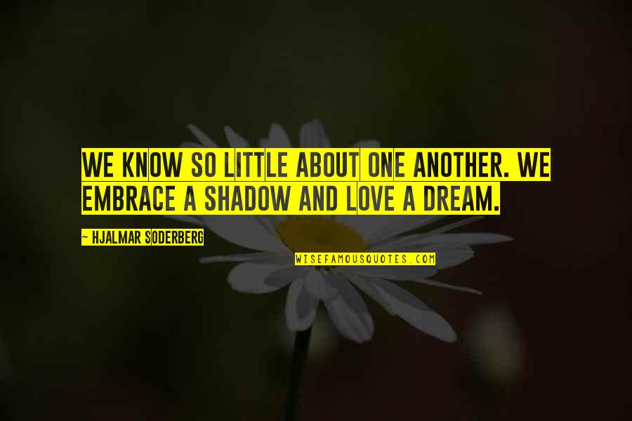 Love My Shadow Quotes By Hjalmar Soderberg: We know so little about one another. We