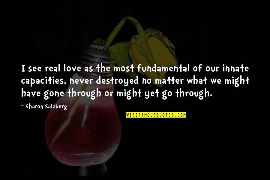 Love Never Gone Quotes By Sharon Salzberg: I see real love as the most fundamental