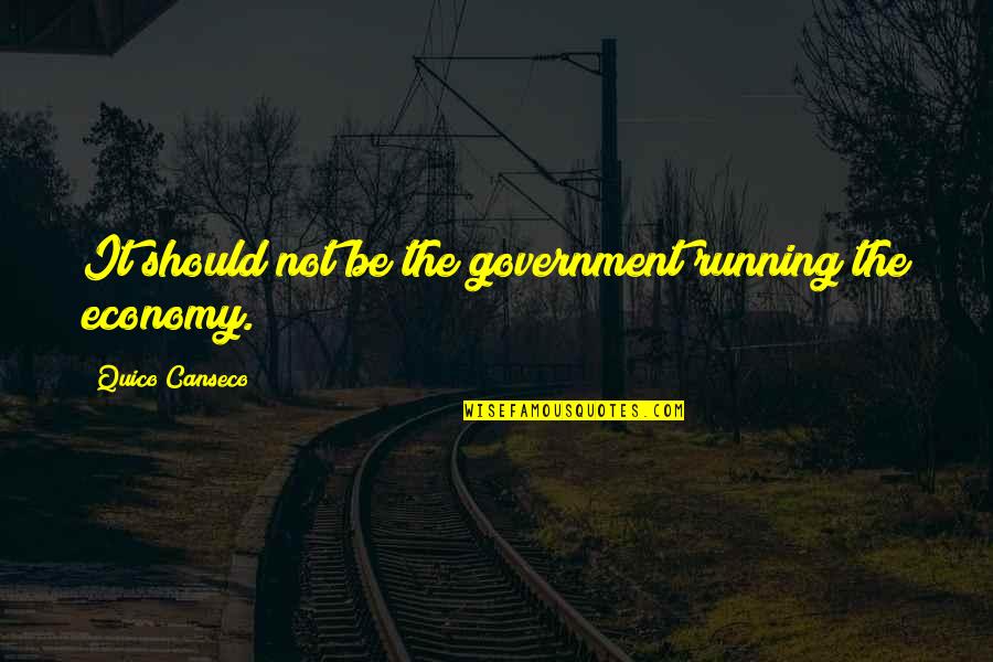 Love Not Being Logical Quotes By Quico Canseco: It should not be the government running the