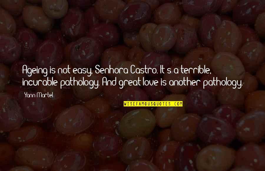 Love Not Easy Quotes By Yann Martel: Ageing is not easy, Senhora Castro. It's a Love Not Easy Quotes By Yann Martel: Ageing is not easy, Senhora Castro. It's a