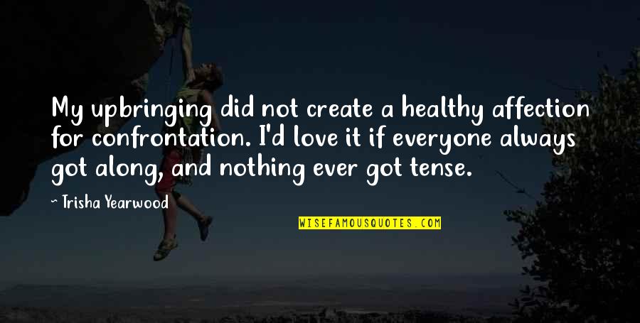 Love Not For Everyone Quotes By Trisha Yearwood: My upbringing did not create a healthy affection Love Not For Everyone Quotes By Trisha Yearwood: My upbringing did not create a healthy affection
