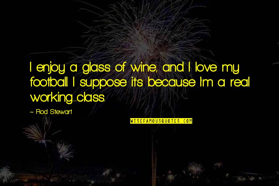 Love Not Working Quotes By Rod Stewart: I enjoy a glass of wine, and I Love Not Working Quotes By Rod Stewart: I enjoy a glass of wine, and I