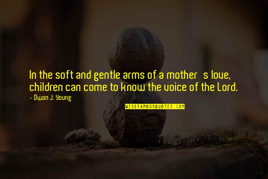 Love Of A Mother Quotes By Dwan J. Young: In the soft and gentle arms of a