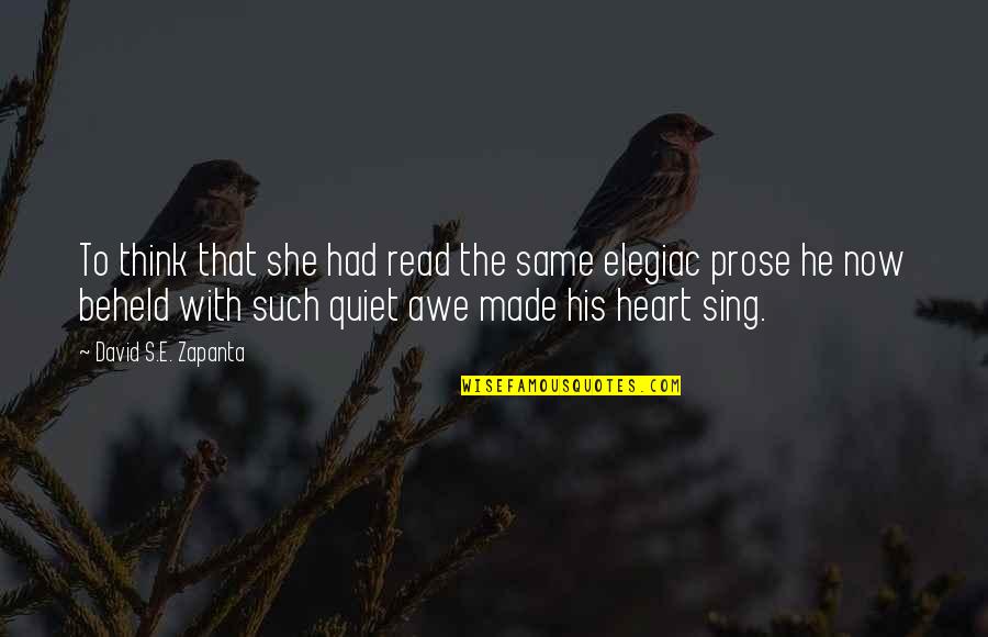 Love Of Books And Reading Quotes By David S.E. Zapanta: To think that she had read the same