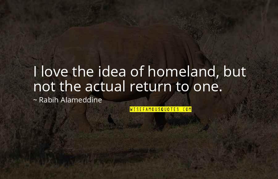 Love Of Homeland Quotes By Rabih Alameddine: I love the idea of homeland, but not