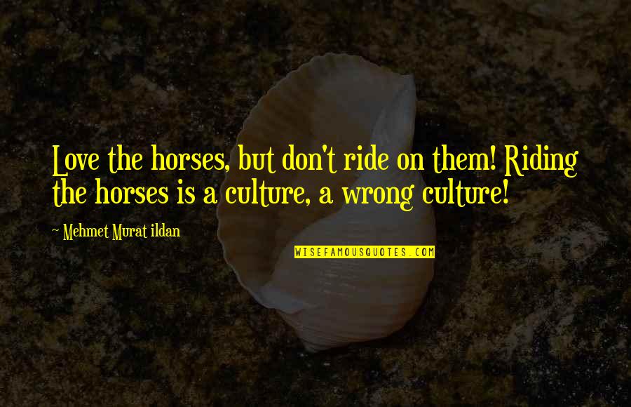 Love Of Horses Quotes By Mehmet Murat Ildan: Love the horses, but don't ride on them! Love Of Horses Quotes By Mehmet Murat Ildan: Love the horses, but don't ride on them!