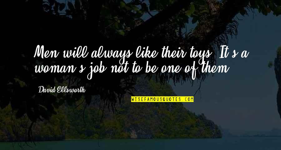 Love Of Job Quotes By David Ellsworth: Men will always like their toys. It's a