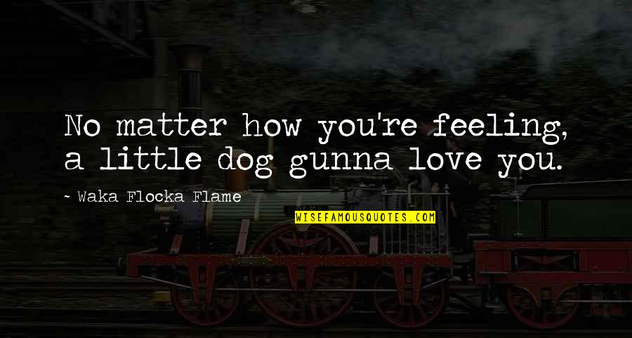 Love Of Your Dog Quotes By Waka Flocka Flame: No matter how you're feeling, a little dog