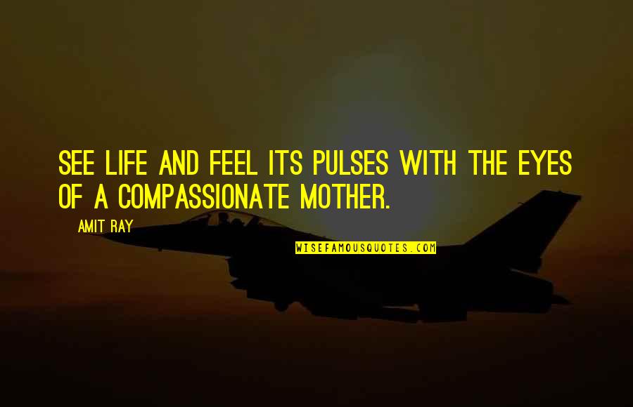 Love Peace And Compassion Quotes By Amit Ray: See life and feel its pulses with the