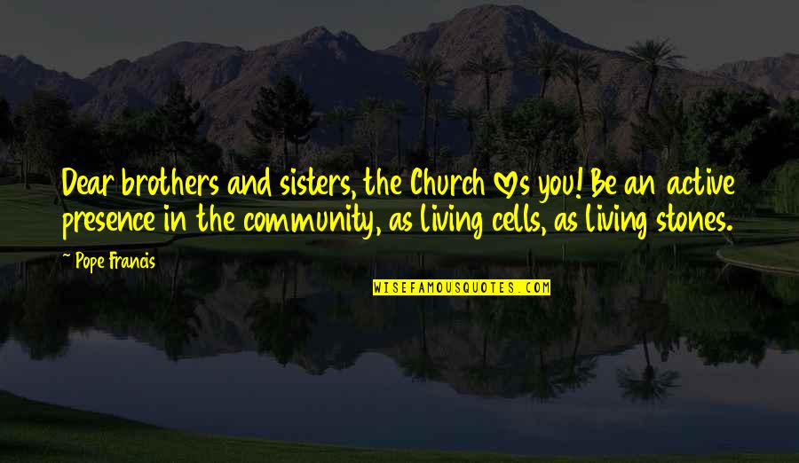 Love Pope Francis Quotes By Pope Francis: Dear brothers and sisters, the Church loves you!