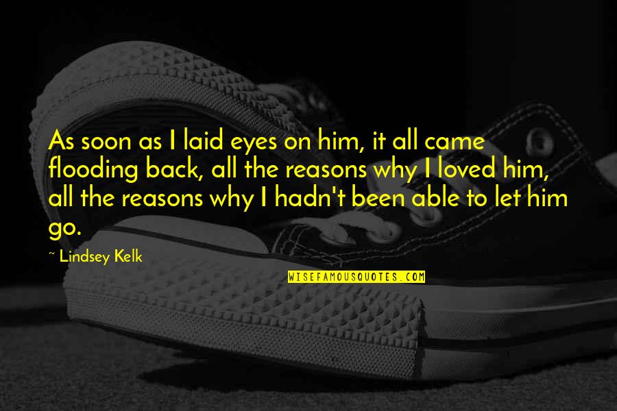 Love Reasons Quotes By Lindsey Kelk: As soon as I laid eyes on him,