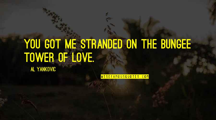 Love Relationship Quotes By Al Yankovic: You got me stranded on the bungee tower