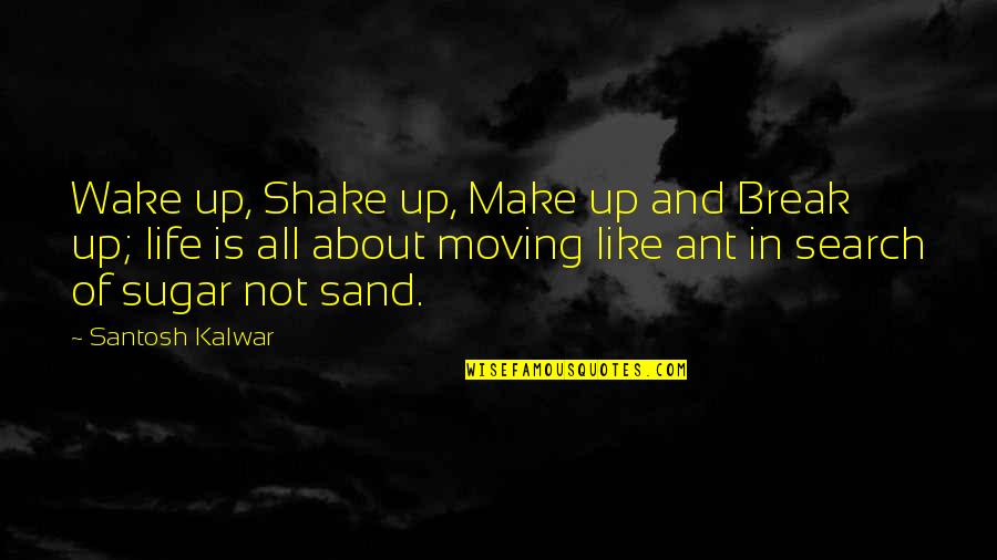 Love Search Quotes By Santosh Kalwar: Wake up, Shake up, Make up and Break
