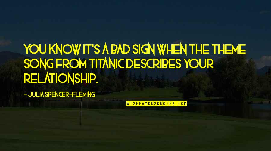 Love Sign Quotes By Julia Spencer-Fleming: You know it's a bad sign when the