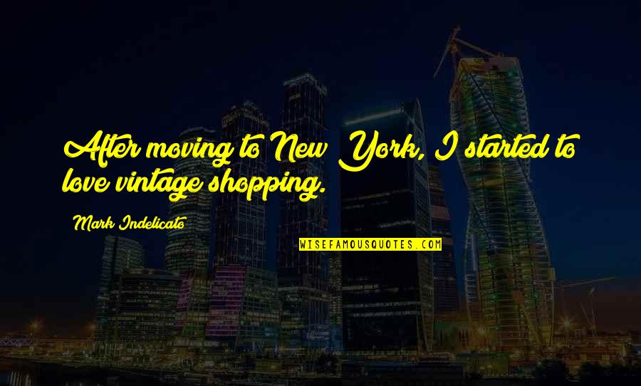 Love Started Quotes By Mark Indelicato: After moving to New York, I started to
