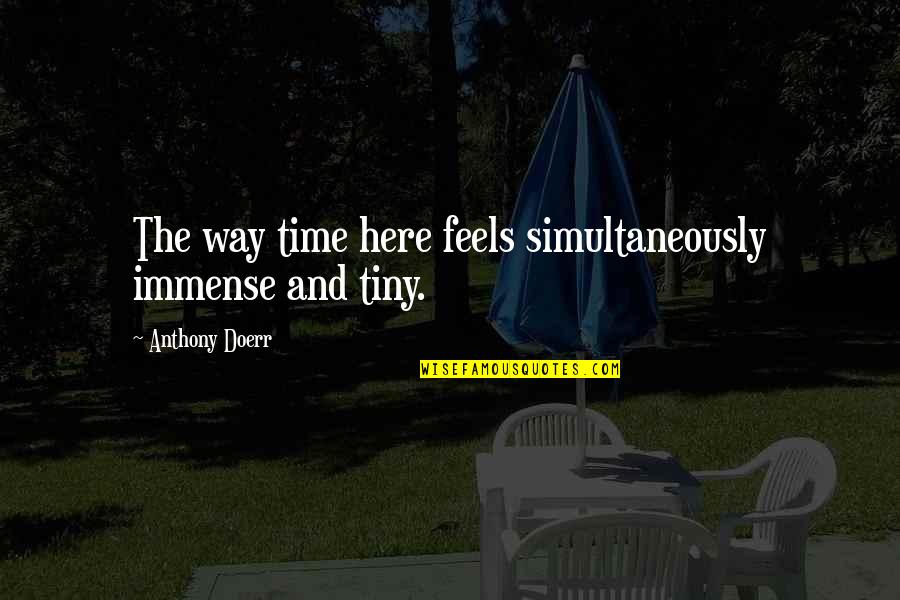 Love Tagalog Twitter Quotes By Anthony Doerr: The way time here feels simultaneously immense and
